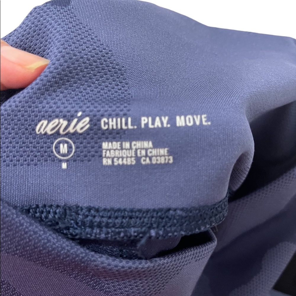 NEW, Aerie Chill, Play, Move Blue Camo, Athletic, Yoga Pants, Size: Medium - Picture 4 of 4
